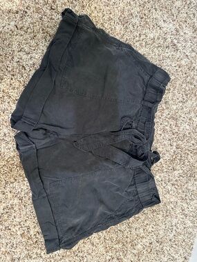 aerie Charcoal Elastic Waist Shorts